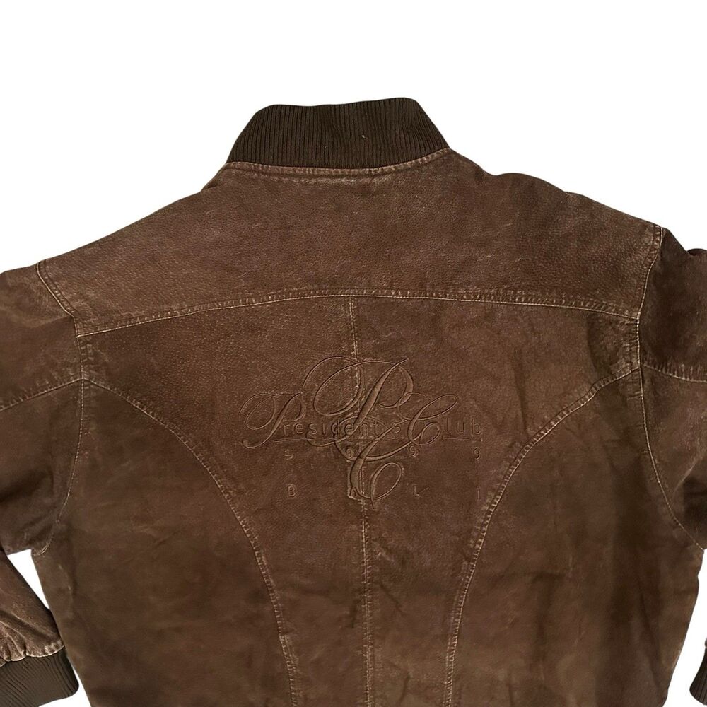 VTG Sun Microsystems Jacket Leather Bomber  Presidents Club Bali 1999 Men’s XL